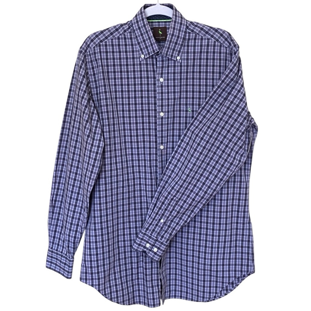TailorByrd Men’s Plaid Button Down Shirt LT Large Tall Cotton